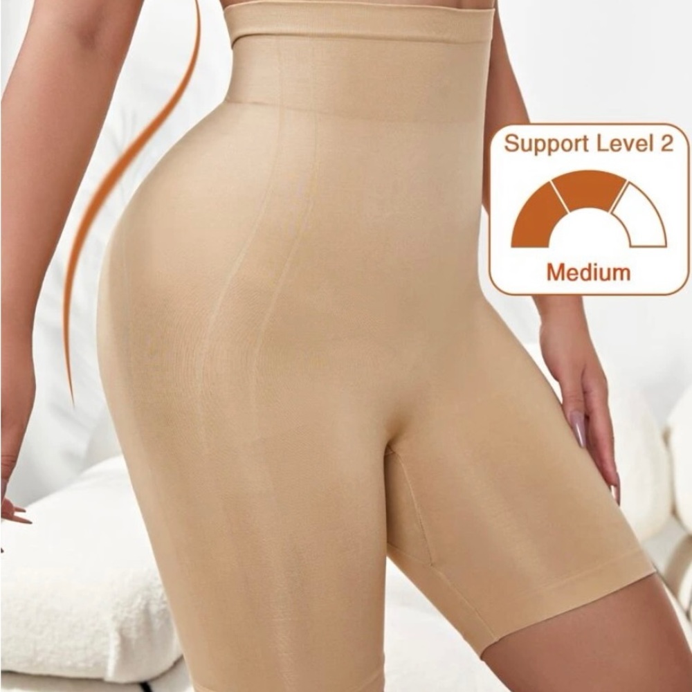 High waisted to mid thigh shapewear